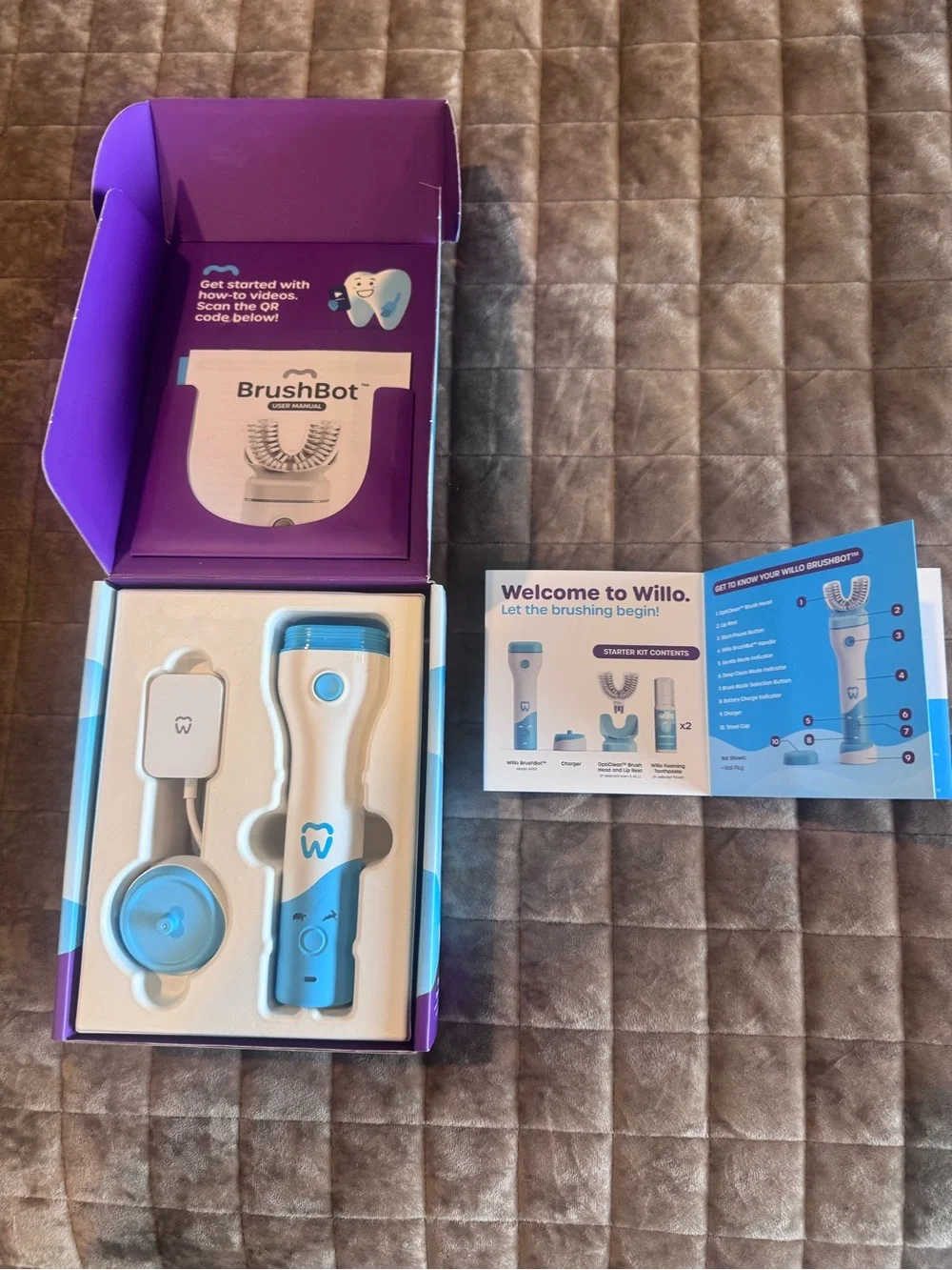 Willo BrushBot Kid’s Toothbrush Handle (not brush head) with charging base